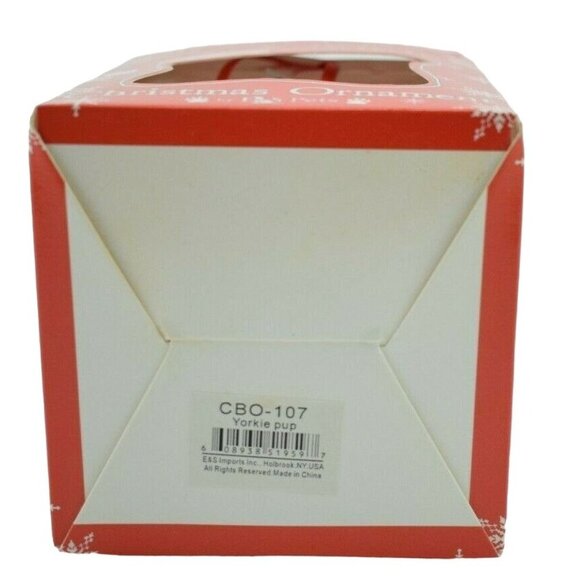 ES Pets New Dog Unbreakable Ball Yorkie Puppy Christmas Ornament - Picture 5 of 5
